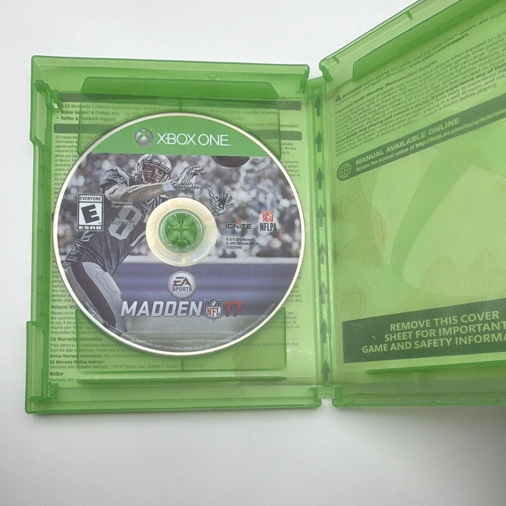 Madden NFL 17 Microsoft Xbox One 2016 EA Sports Football Game Case Included
